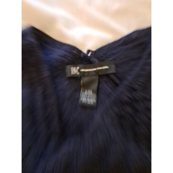 C15 International Concepts Sweater Poncho Size L/XL Navy Blue Geometric - Picture 4 of 6